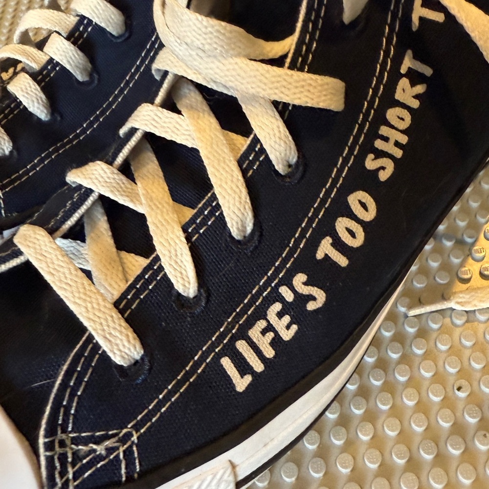 Chuck Taylor All Star High “life’s too short to waste” Converse Sneakers - 9.5